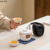 Outdoor Travel Tea Set Ceramic Kung Fu Tea Set Portable Teaware Sets Teapot Teacup Water Infuser Teas Water Separator Filter Pot
