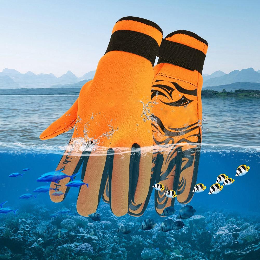 Перчатки Keep Diving из теплого неопрена 2 мм для плавания, снорклинга, снаряжение (Черный S)