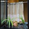 1 шт. LOZUJOJU Бежевый Клетчатый Декор Вишни Короткая Штора Кулиска Разделительная Штора для Кухни Гостиной Спальни Шкафа Домашний Декор
