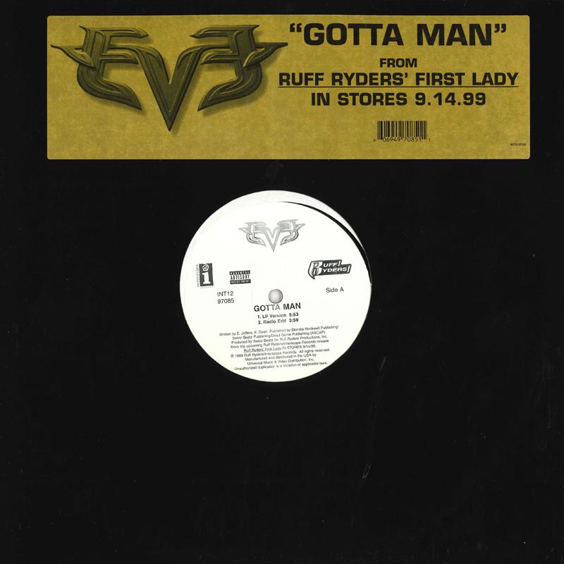 12-дюймовая пластинка EVE Gotta Man INT1297085 INTERSCOPE 1999 США Рэп Хип-Хоп R&B Б/у