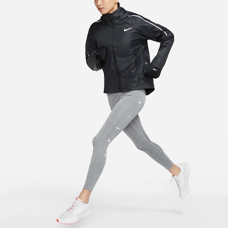 Nike Куртка с длинным рукавом и капюшоном с логотипом, женская верхняя одежда, черная CU3386-010