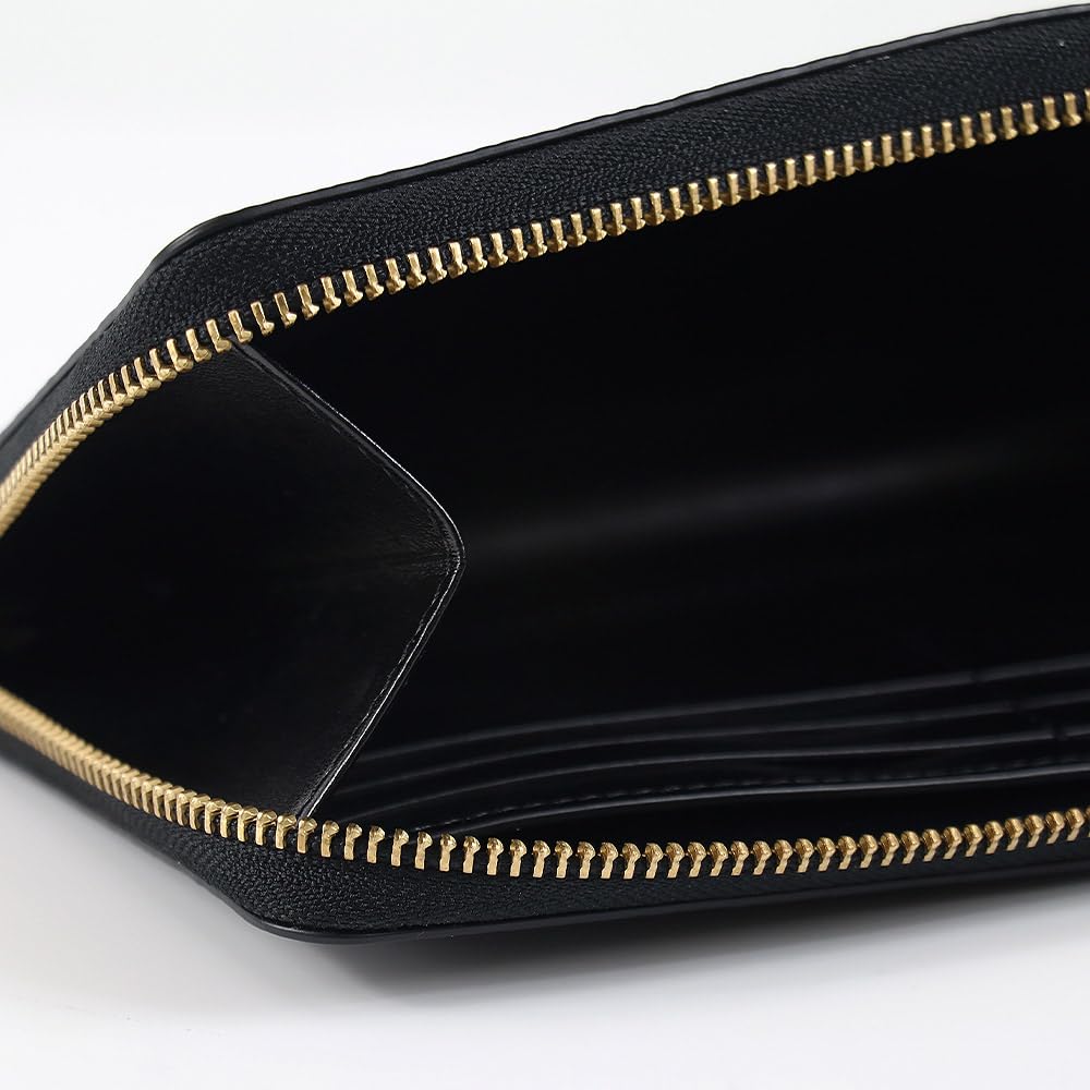 Long Wallet S130L01RE22 001 Round Zip Outlet with Strap Wallet BLACK [Marc Jacobs] Women's [Item]