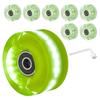 PATIKIL Roller Skate Wheel Set 8pcs 58mm 82A Light Up Skateboard Cruiser Wheel Set with Bearing Track Tool Kit for Outdoor Double Row Skating Green