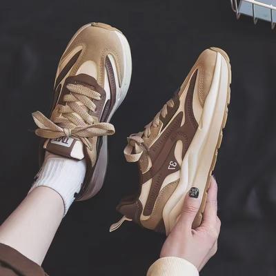 Новые женские туфли, папины туфли, осенняя мода, толстая подошва, повседневная и универсальная обувь с мягкой подошвой