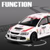 1/32 Mitsubishi Lancer Evolution EVO WRC Сплав Литой Модель Игрушечной Машинки Звук и Свет Детская Игрушка Коллекционные Предметы Подарок на День Рождения