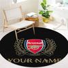Arsenal F Custom Name Round Area Rug,Carpet Rug for Living Room Bedroom Sofa Playroom Decor,Non-slip Floor Mat