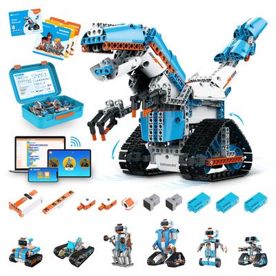WhalesBot E7 Pro STEM Набор для кодирования робота для возраста с книгой для сборки Scratch, интерактивным руководством в 3D-приложении, лучшая образовательная игрушка для мальчиков и девочек 12-в-1