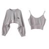 Two-piece Spring and Autumn Retro High-waisted Short Vest Loose Lazy Style Niche Sweater Top Women