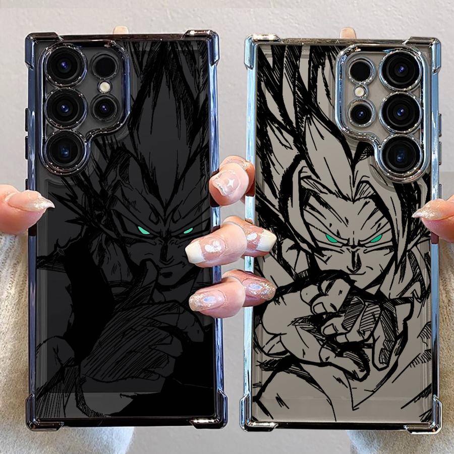 Мягкий чехол для Samsung Galaxy S21 Plus S22 Ultra S23 S20 FE S24 S25 Edge Dragon Ball Goku Vegeta