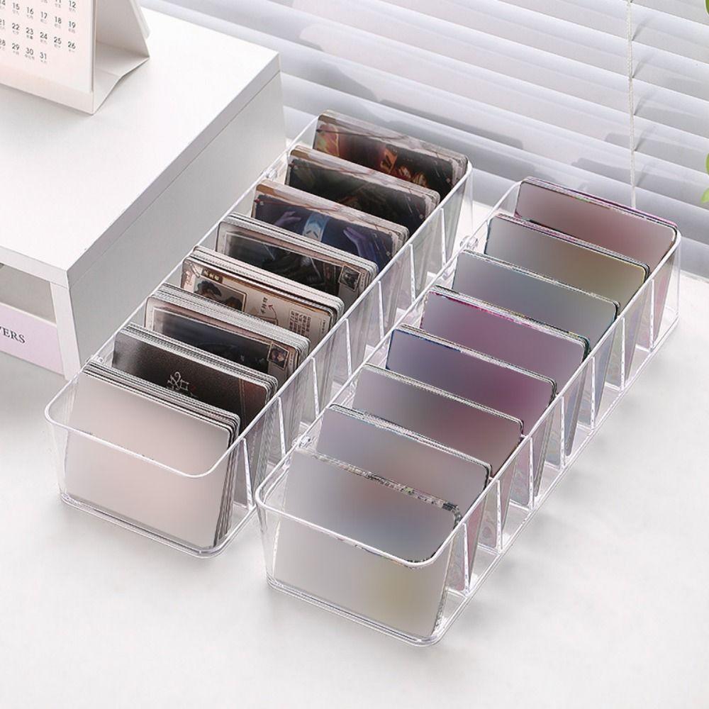 Прочные футляры для колод торговых карт, разделители, органайзер для фотокарточек, держатель для визиток, мелочи