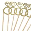 20pcs High Quality Birthday Craft Cake Decor Picks Cupcake Toppers Glitter Diamond Ring
