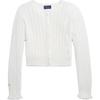 Polo SS24 Solid Color Cotton Crew Neck Casual Long Sleeve Knit Sweater Kids Sweater Washed-White CWPOSWEG6820435-100