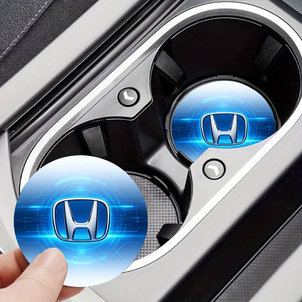 Honda New Car Cup Holder Anti-Slip Silicone 7cm Insert Coaster Mat Universal Car Accessories Black Fit Most Cars RB6
