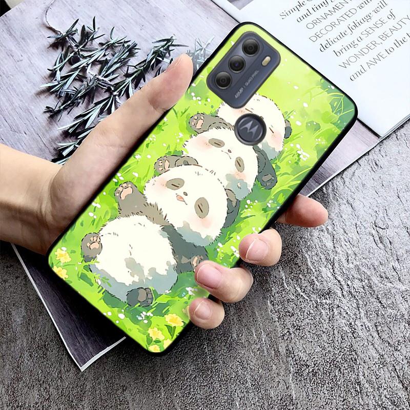 Phone Case For Moto G86 G85 G75 G15 G05 G56 G72 G53 G54 G84 G60 G31 G32 G24 G 5G G Play Cute cartoon panda