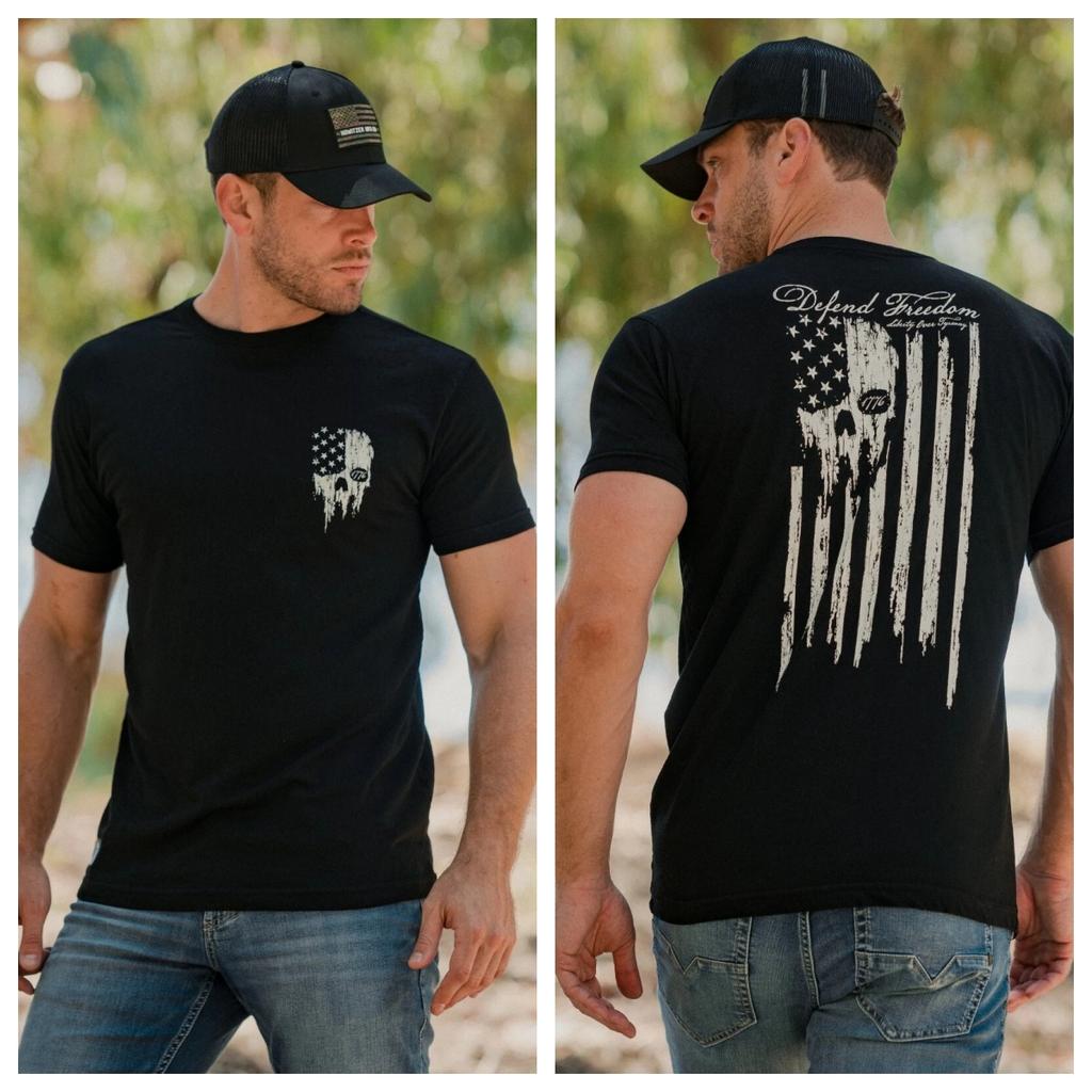 Howitzer Men's T-Shirt DEFEND FREEDOM Military Grunt MFG - Suitable for Sports Wear Pure Cotton