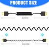 Flexible Spring Coiled UHD2.1 Cord Supports 8K@60Hz Resolution Gold Plated Interfaces for Laptops Monitors Consoles