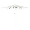 Vidaxl Parasol Ogrodowy Na Stalowym Słupku, Biały, 288X288X225 Cm