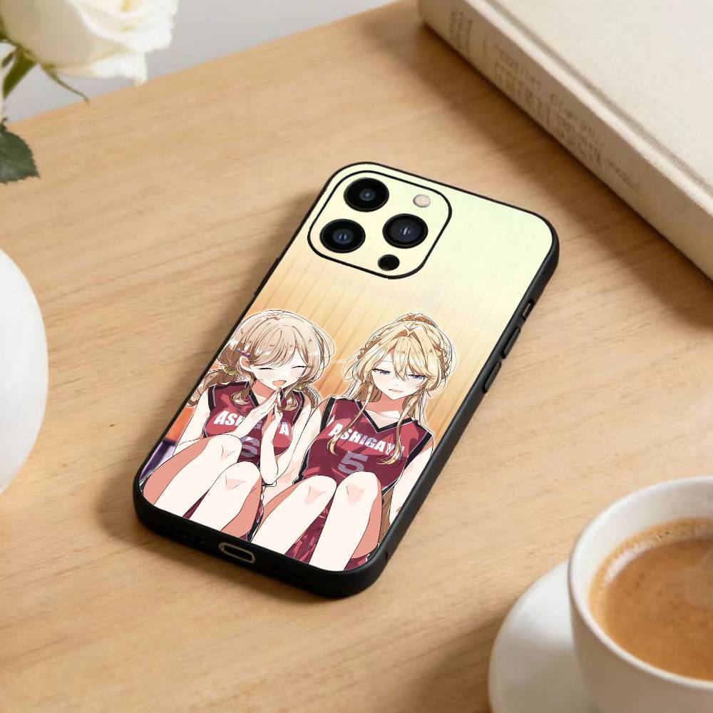 Чехол для телефона Аниме Watanare Для iPhone 17, 16, 15, 14, 13, 12 Plus, Max Мягкий Силиконовый Черный Чехол