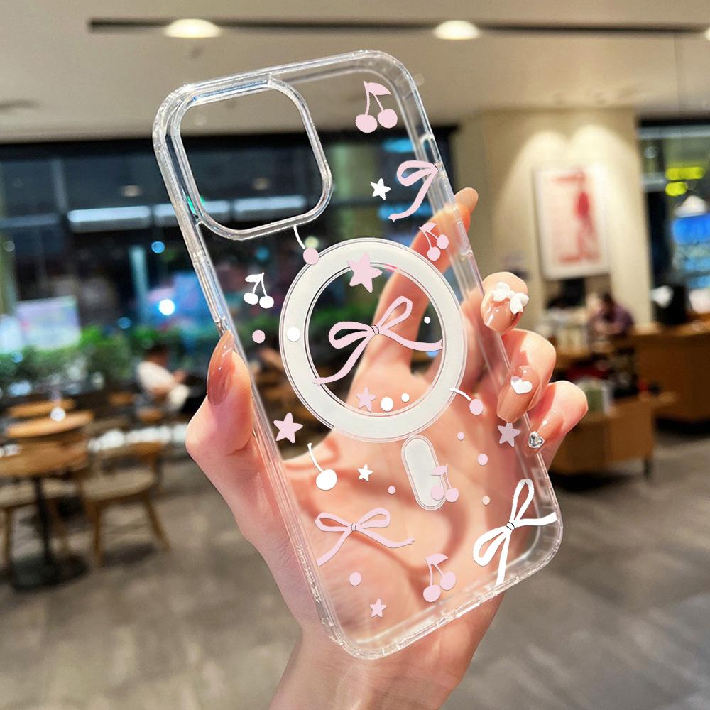 Магнитный чехол для телефона для iPhone 12 14 16 17 Pro 17 16 15 14 13 12 Pro Max 12 13 14 15 16 Высококачественный противоударный чехол Полная защита Милый стиль