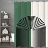 Arches Green White Shower Curtain, Bathroom Decorative Shower Curtain, Waterproof Shower Curtain with Hooks