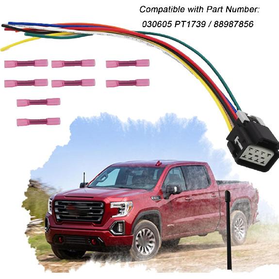 8 Pin 7 Wires AC Heater Climate Fan Speed Control Wiring Harness Connector Pigtail Plug Fit for Chevy Silverado 2003-2006 Replaced OE# 88987856