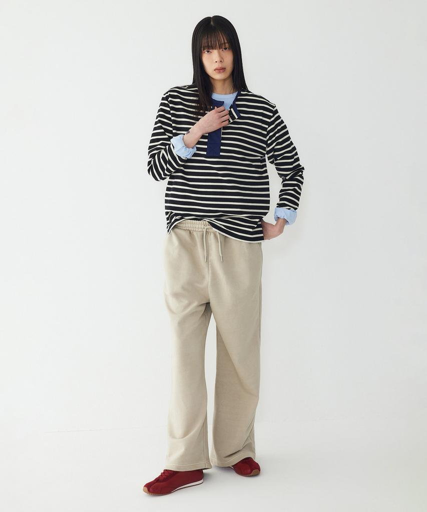 STUDIO TOMBOY Широкие брюки, окрашенные в готовом виде_Бежевый 9176131974