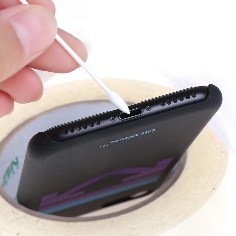 50/100 шт. ватные палочки для очистки от пыли, аксессуары для порта зарядки наушников