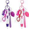 New 6-in-1 Multifunction Nurse Pens Portable Ballpoint Pen Keychain Retractable Ball Pen Set