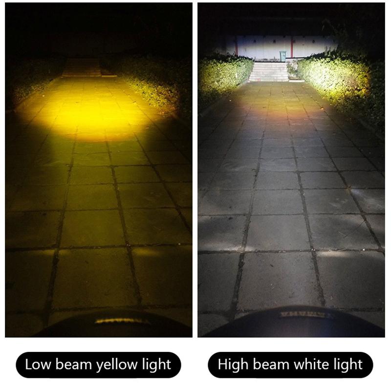 1 шт. универсальные 12 В двухцветные лампы для фар P15D H6 Px15D светодиодные фары для мотоцикла H6 для скутера и мотоцикла