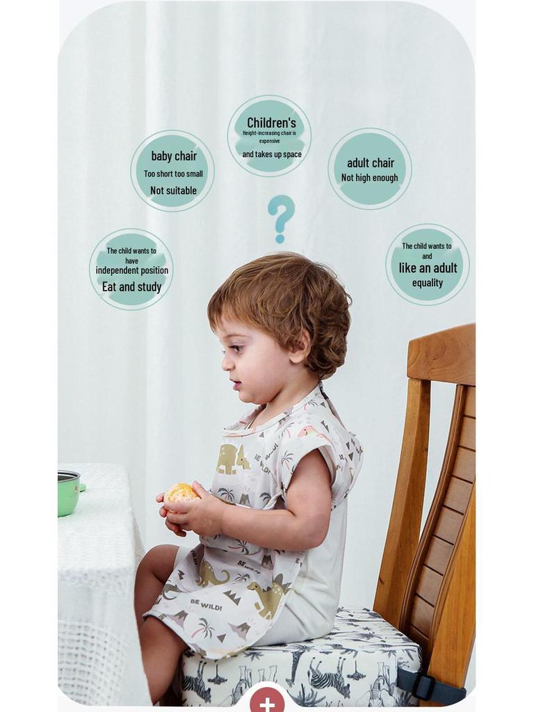 Waterproof Portable Child Booster Seat Cushion for Dining Chairs
