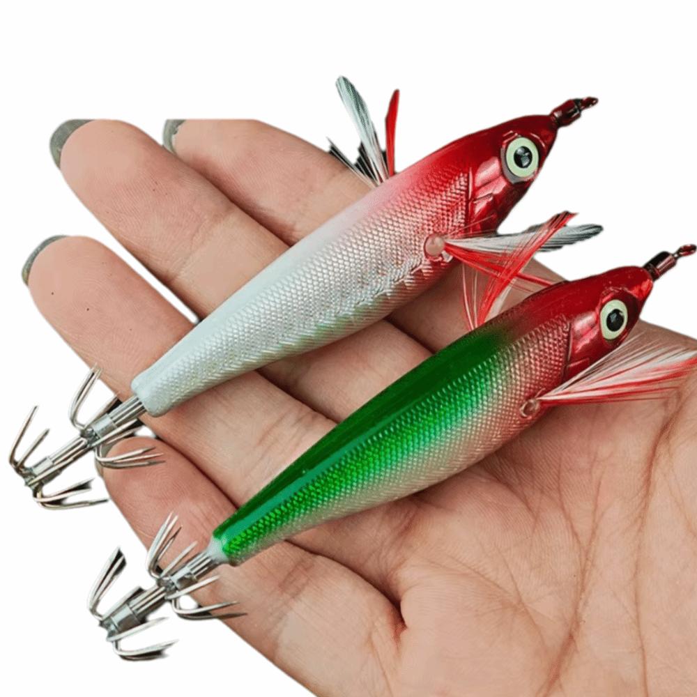 2pcs/set 10cm Length Shrimp Fishing Lures Luminous Design Shrimp Prawn Lure Ocean Fishing