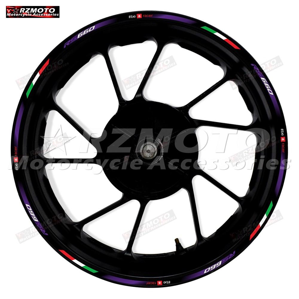 For RS660 RS 660 Motorcycle 17 Inch Front and Rear Decal Hub Waterproof Reflective Rim Wheel Sticker