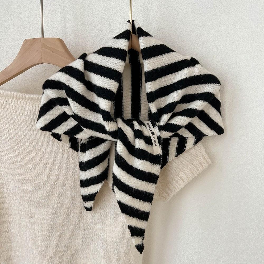 Warm Triangular Scarf Knitted Wool Scarves Korean Neck Protection Scarf Autumn Winter
