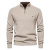 Mens Autumn Crewneck Sweater With Stretch Cotton Blend For Casual Urban Style