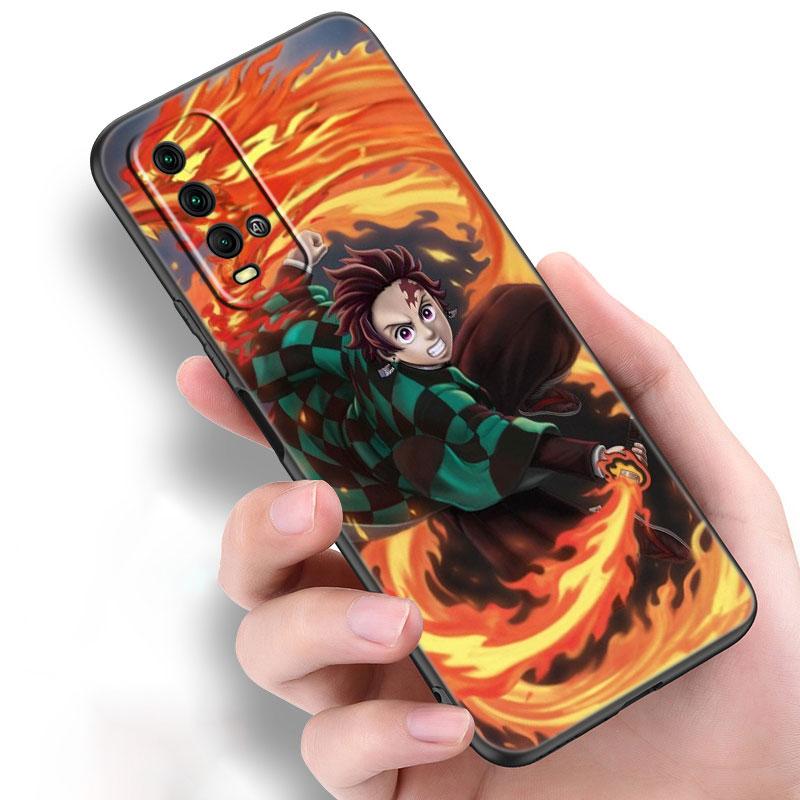 Чехол для телефона «Аниме Demon Slayer Kamado Tanjirou» для Xiaomi Redmi Note 11 10 9 8 T Pro 10S 5G 9A 9C 9S, мягкий черный чехол из ТПУ