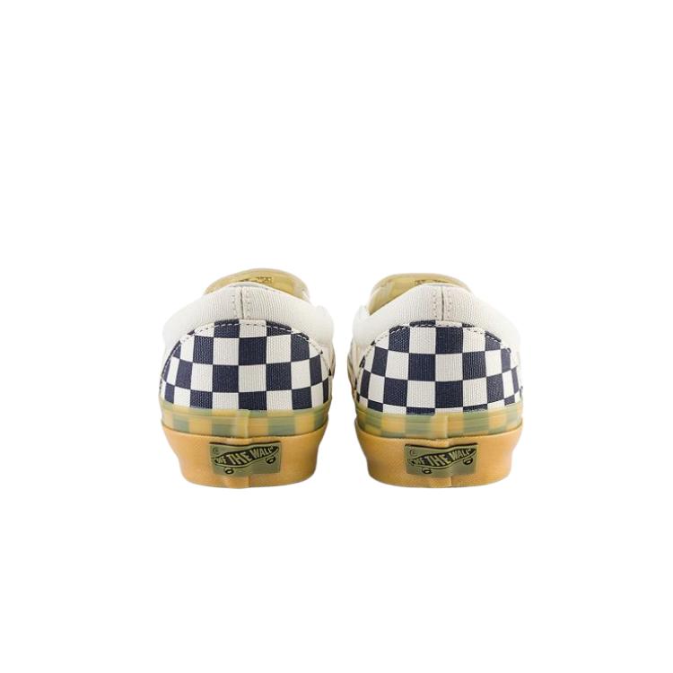 Vans Lx Classic Slip On 98 Шахматная доска Parisian Night Marshmallow Унисекс Кроссовки Коричневый VN000E96GR1