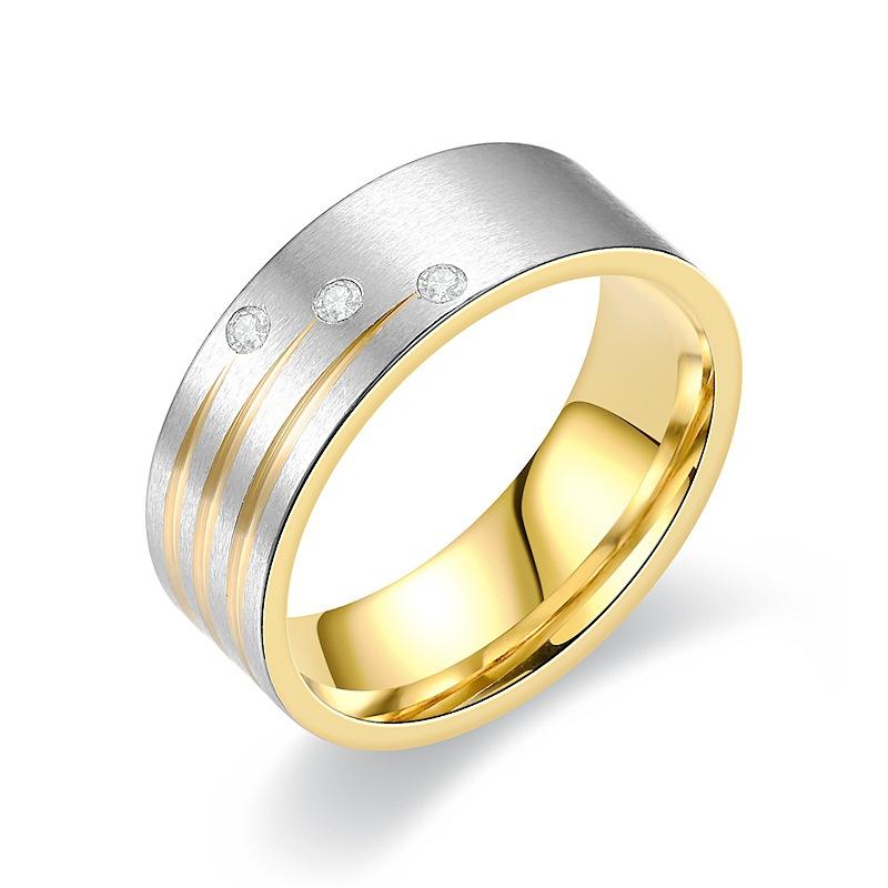 Новый дизайн титановые кольца из нержавеющей стали для мужчин и женщин инкрустированные кристаллами циркония обещания кольца мужские свадебные помолвочные ювелирные изделия подарки