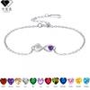 Minimalist Infinity Symbol Daisy Heart Bracelet With Birthstone Zirconia Women Men Modern Chic Jewelry