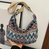 Большая вместительная сумка в этническом стиле, женская тканая модная сумка-мессенджер, женская сумка ручной работы на одно плечо для пельменей