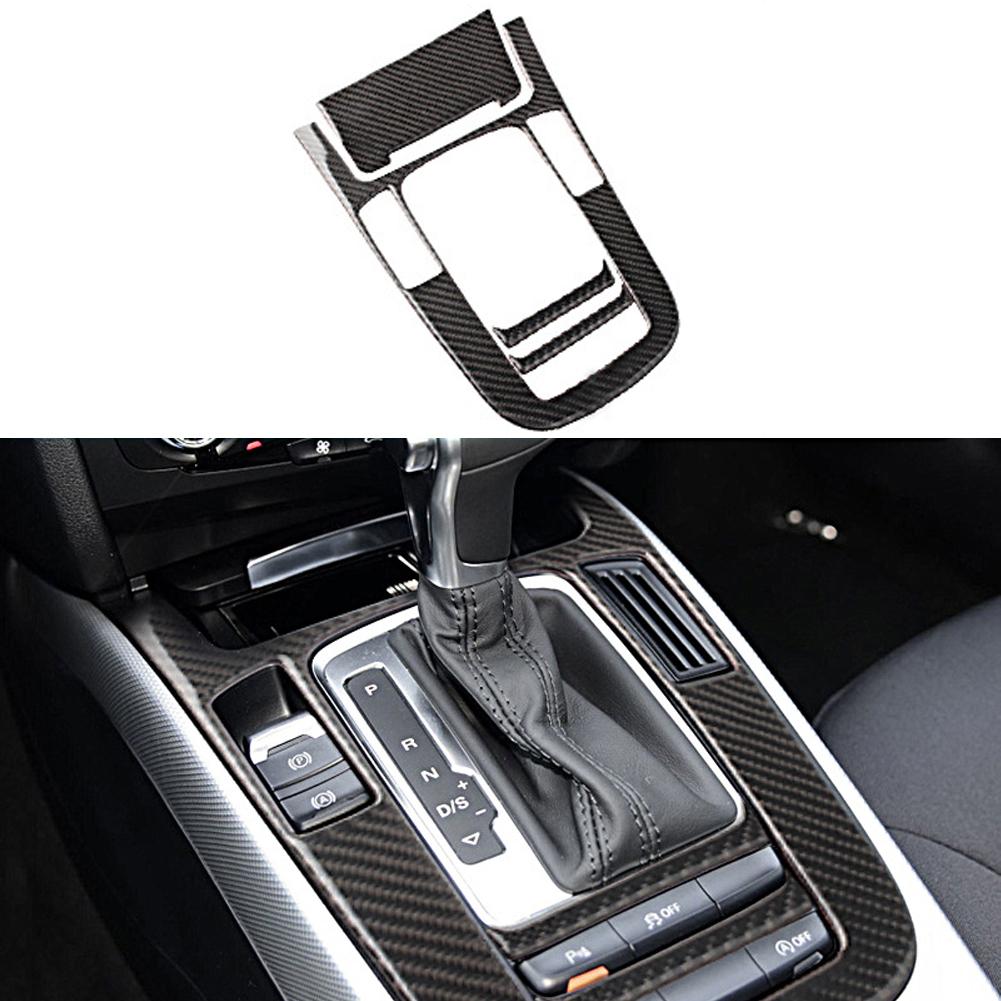 Для A4L A5 2009 2010 2011 2012 2013 2014 2015 2016/ Q5 2010 - 2018 Отделка крышки панели переключения передач центральной консоли из углеродного волокна