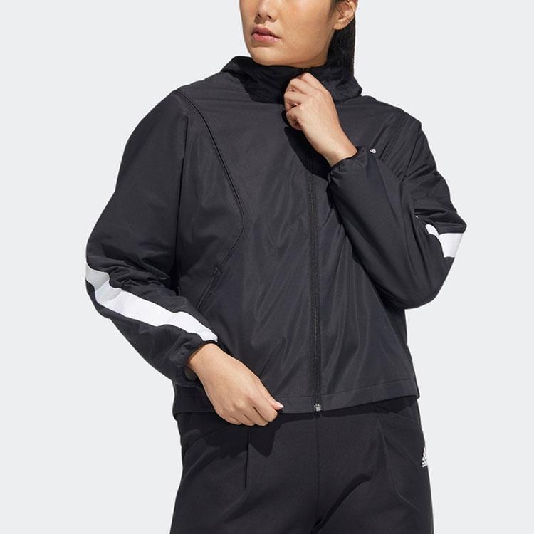 Adidas Sport Hooded Jacket Women Outerwear Black HF2469