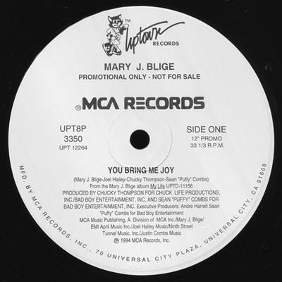 12-дюймовая пластинка МЭРИ ДЖ. BLIGE - Ты приносишь мне радость UPT8P3350 Uptown Records, 1994 США Соул/Фанк Б/у