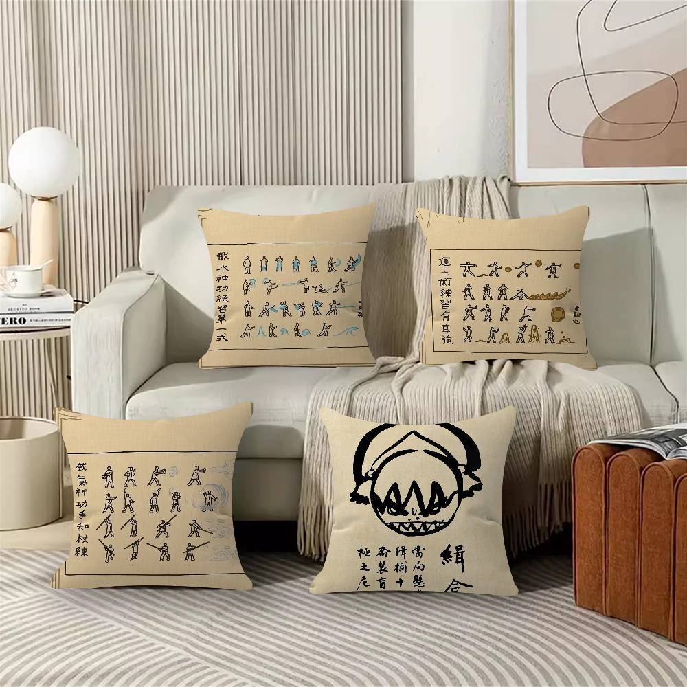AvatarLast Airbender Wanted Retro Pillow Gift Home Office Decoration Bedroom Sofa Car Cushion Cover Case x