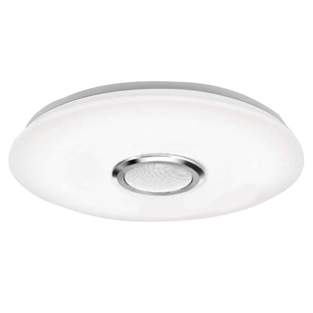 Светодиодный потолочный светильник RGB с управлением через приложение Bluetooth, современный потолочный светильник с регулировкой яркости и динамиком 2800K-6500K
