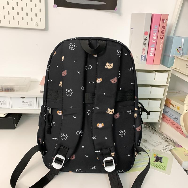 Студенческий школьный рюкзак с мультяшным принтом, легкий рюкзак большой вместимости