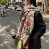 New Travel Photo Scarf Women's Winter Versatile Imitation Cashmere Double-sided Hot Air Balloon Thickened Warm Shawl Scarf Factory