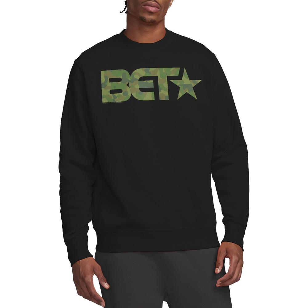 BET Unisex Adult Camo Logo Sweatshirt