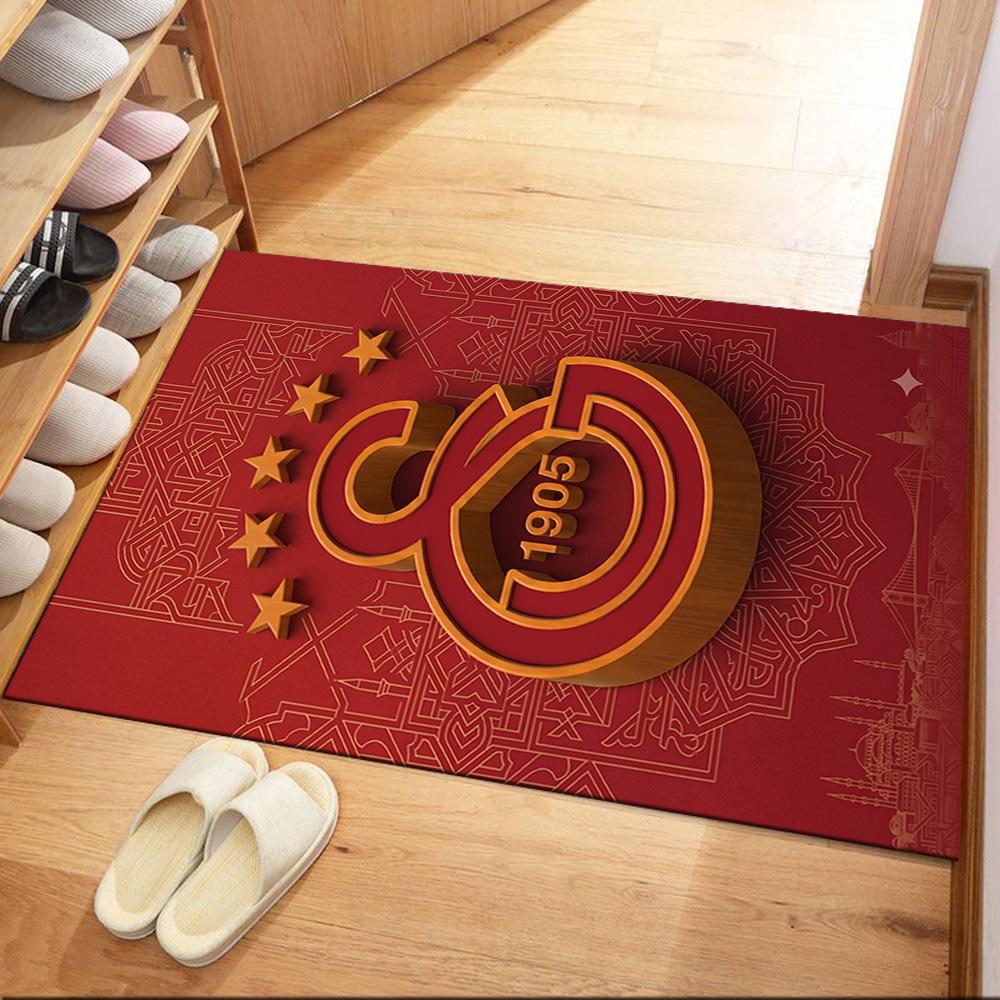 Galatasaray 103 Floor Rug Office Rug Perfect for Bedrooms Outdoor Balcony Entryway Anti-slip Rug Decorate Offices Best for Christmas