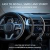 Steering Wheel Covers, 3PCs Carbon Fiber Anti-Skid Clip On Car Steering Wheel Cover Protector Universal For Most Car Wheel (Brown)