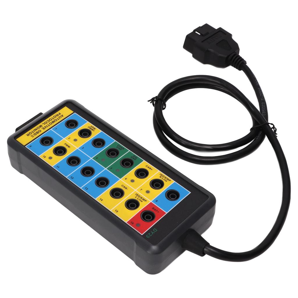 16 Pin OBDII Protocol Detector Fast Detection Easily Access Monitoring Signals OBD2 Breakout Box